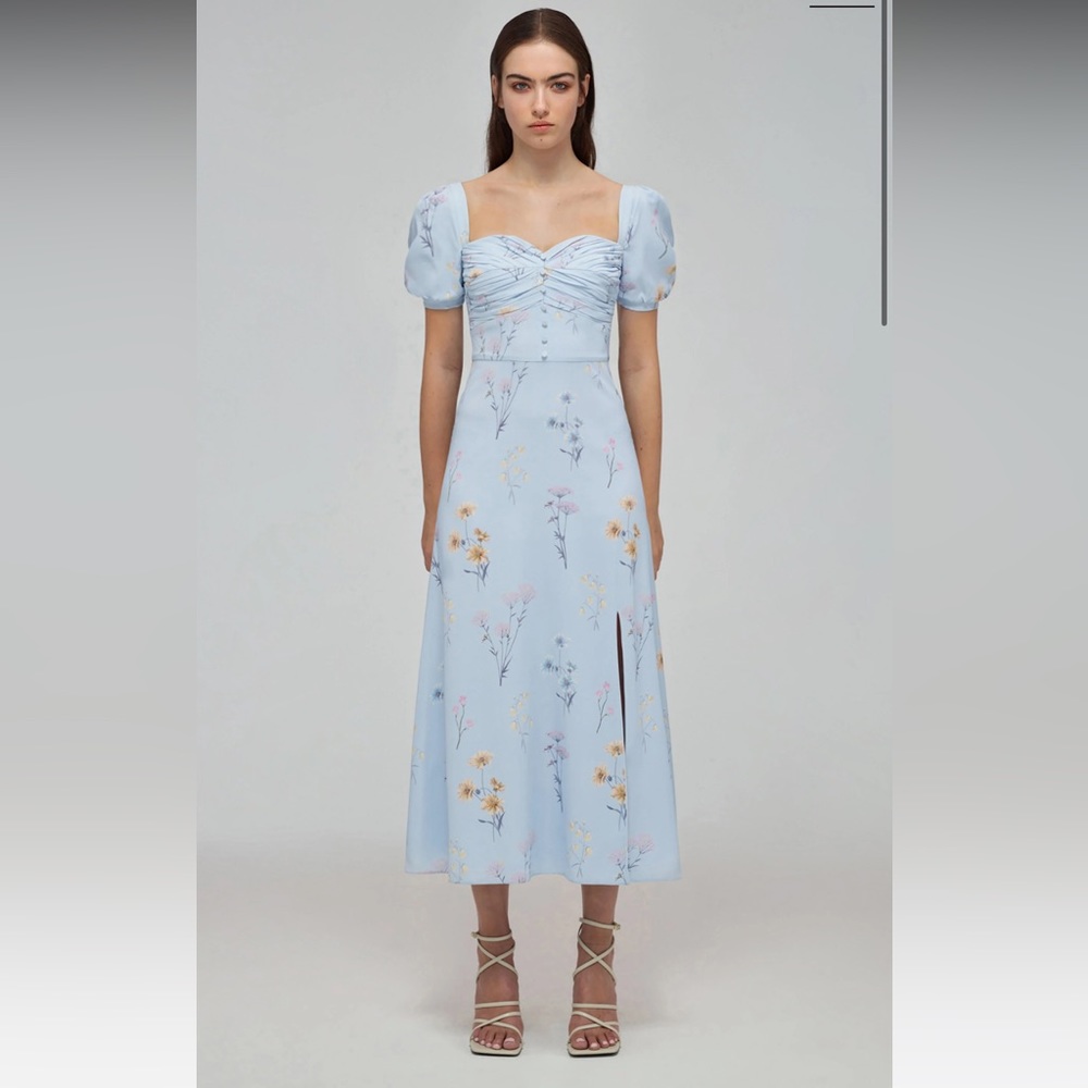 Self Portrait Watercolour Midi Dress